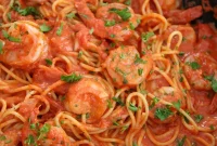 Velvety Spicy Shrimp Spaghetti