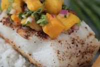 Pan-Seared Chilean Sea Bass with Tropical Mango Salsa