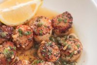 Golden Seared Scallops with Lemon Butter
