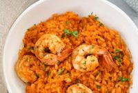 Velvety Tomato Orzo with Succulent Shrimp