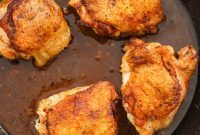 Golden Pan-Seared Chicken Thighs