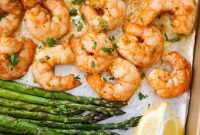 Easy Lemon Garlic Shrimp and Asparagus Bake