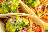 Slow Cooker Pulled Chicken Tacos