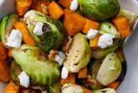 Harvest Roasted Brussels with Sweet Potatoes