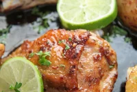 Sticky Honey Lime Chicken Thighs