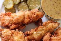 Crispy Chicken Strips with Tangy Honey Mustard