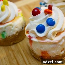 No Bake M&M Cheesecake