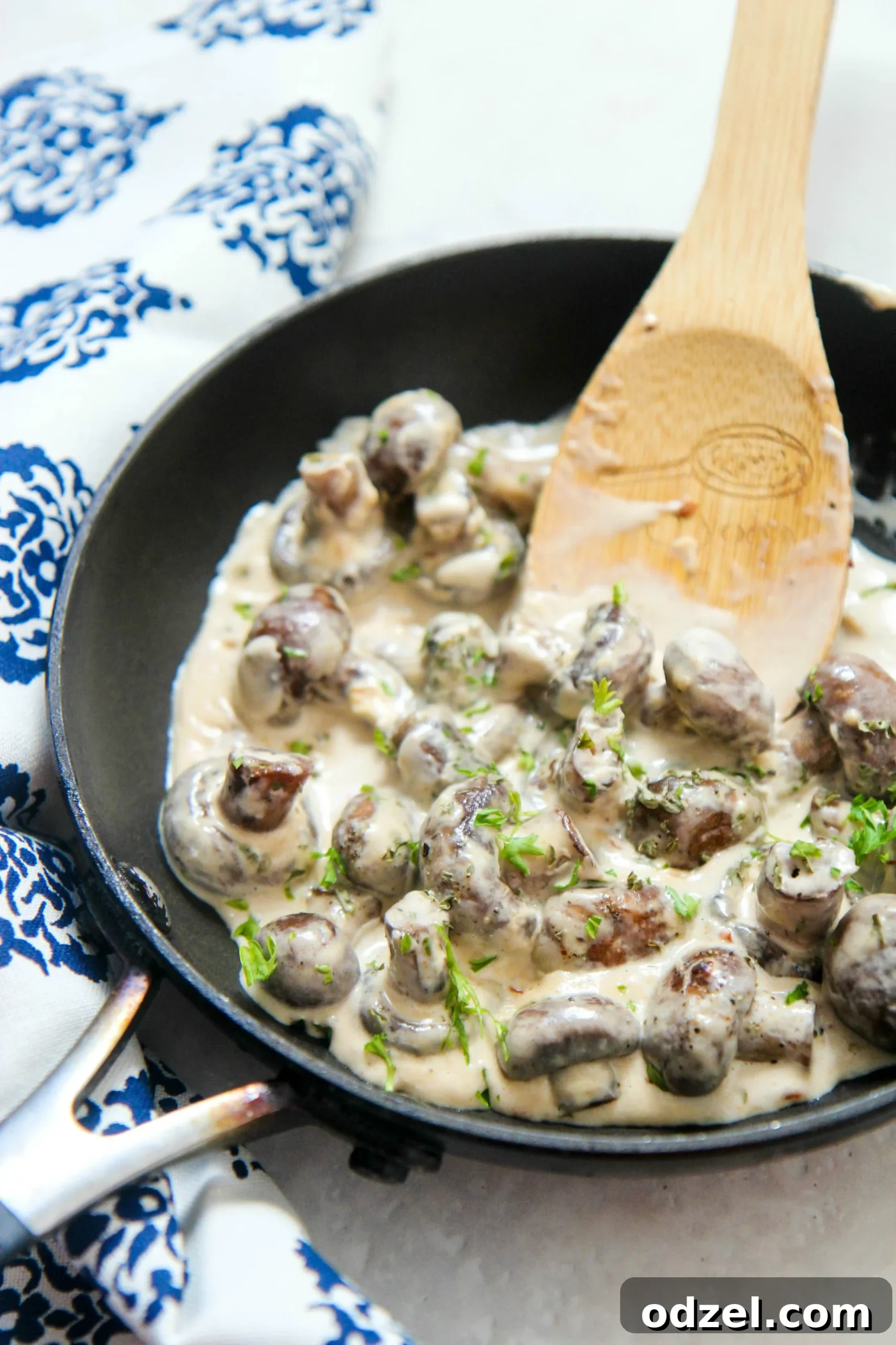 Creamy Mushroom Delight 2 Creamed Mushrooms from Cooked by Julie