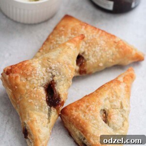 Three fig and goat cheese turnovers.