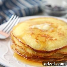 Keto low carb pancakes with sugar-free syrup