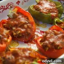 stuffed bell peppers with ground beef and rice