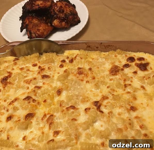 Rich Five-Cheese Macaroni Bake 3 A hearty and delicious mac and cheese, perfect for a weekday meal, a special occasion, or a comforting guilty pleasure!