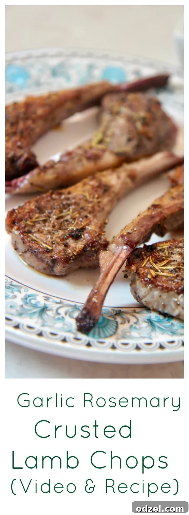Aromatic Rosemary Garlic Lamb Chops 6 A beautifully plated dish of garlic rosemary lamb chops served with fresh herbs and lemon wedges