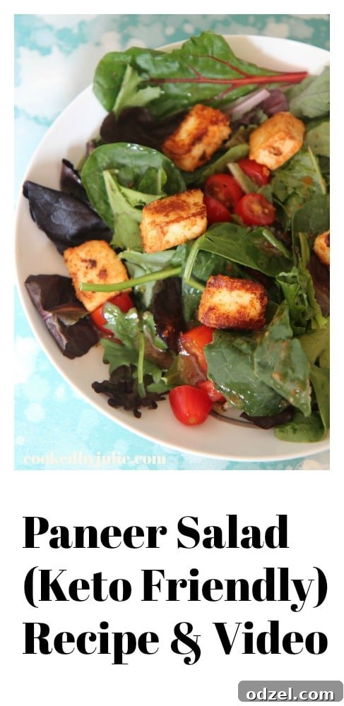 Fresh Paneer Power Salad 6 Keto friendly Paneer Salad served with fresh greens and dressing