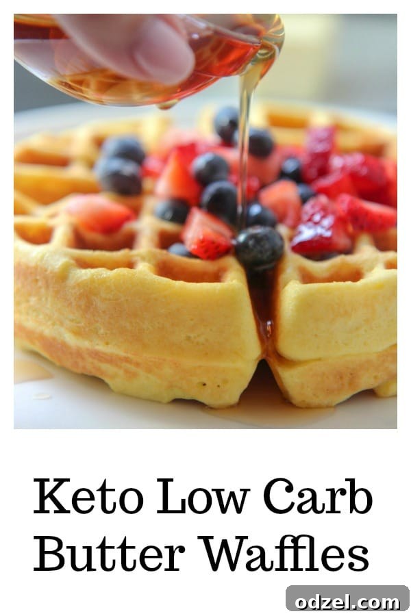 Keto Low Carb waffles with fruit