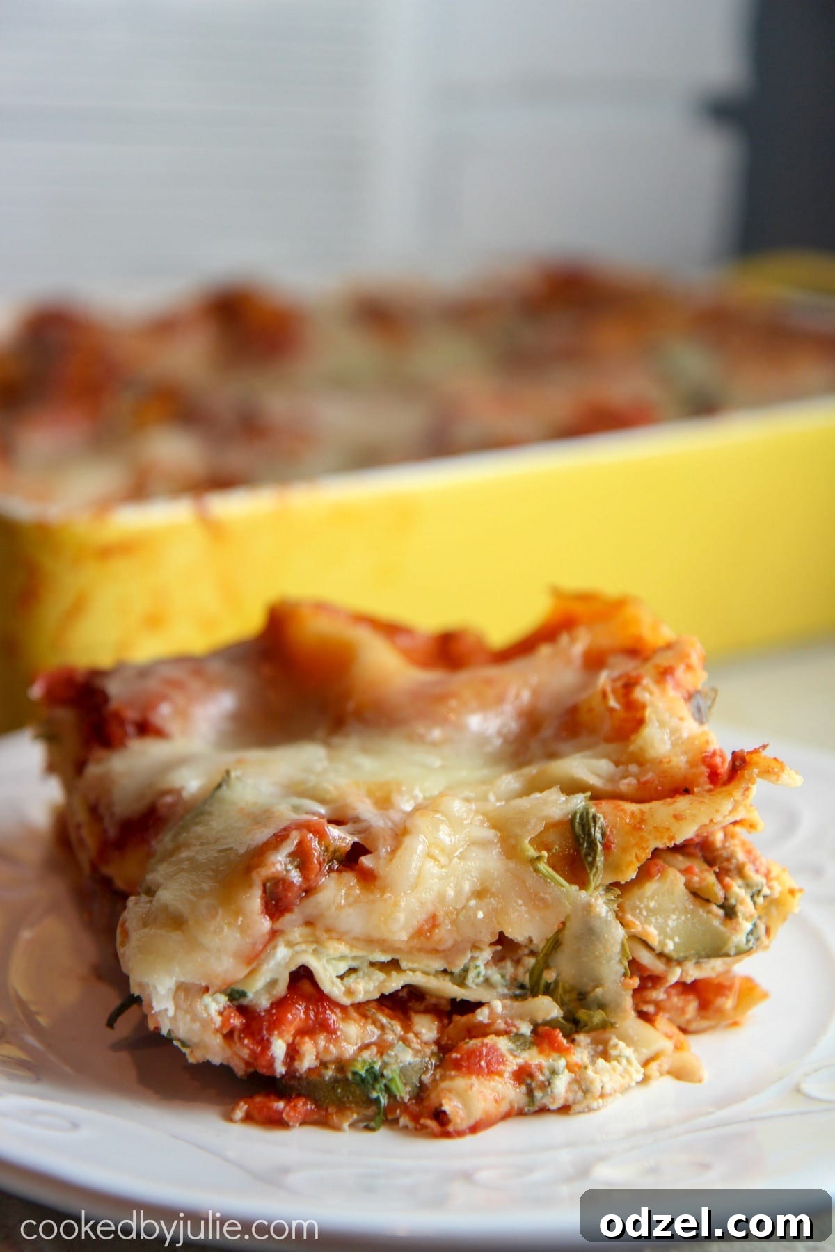 Garden Fresh Lasagna 3 Classic vegetable lasagna with cheesy layers
