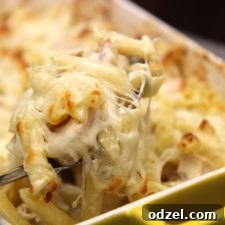 Chicken and Shrimp Pasta Bake dish