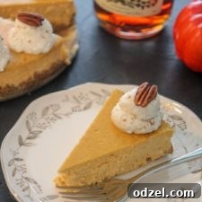 Decadent Cognac Pumpkin Cheesecake 5 Pumpkin Cognac Cheesecake Slice