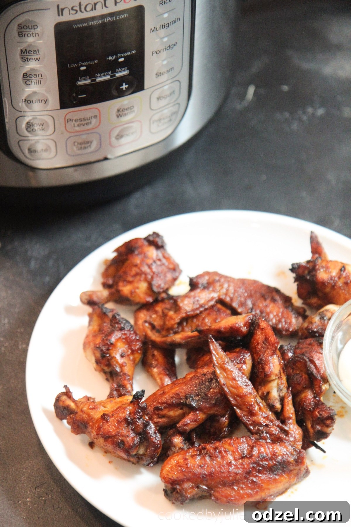 Crispy Instant Pot Chicken Wings 5 Tender chicken wings after pressure cooking, ready for crisping