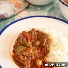 Ropa Vieja served with white rice
