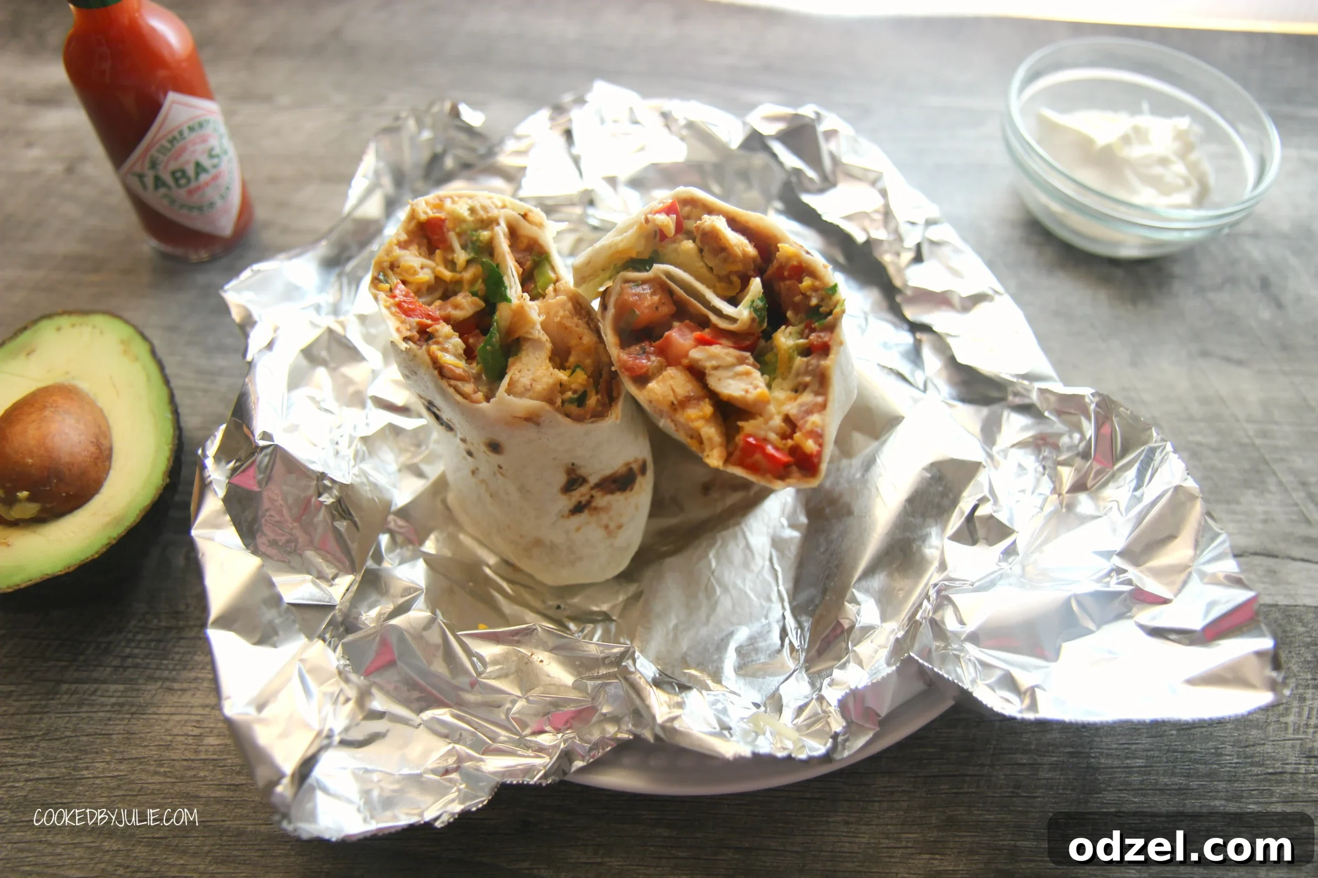 Signature Grilled Tex-Mex Chicken Burrito 8 Wrap in foil and pack for a delicious homemade lunch.