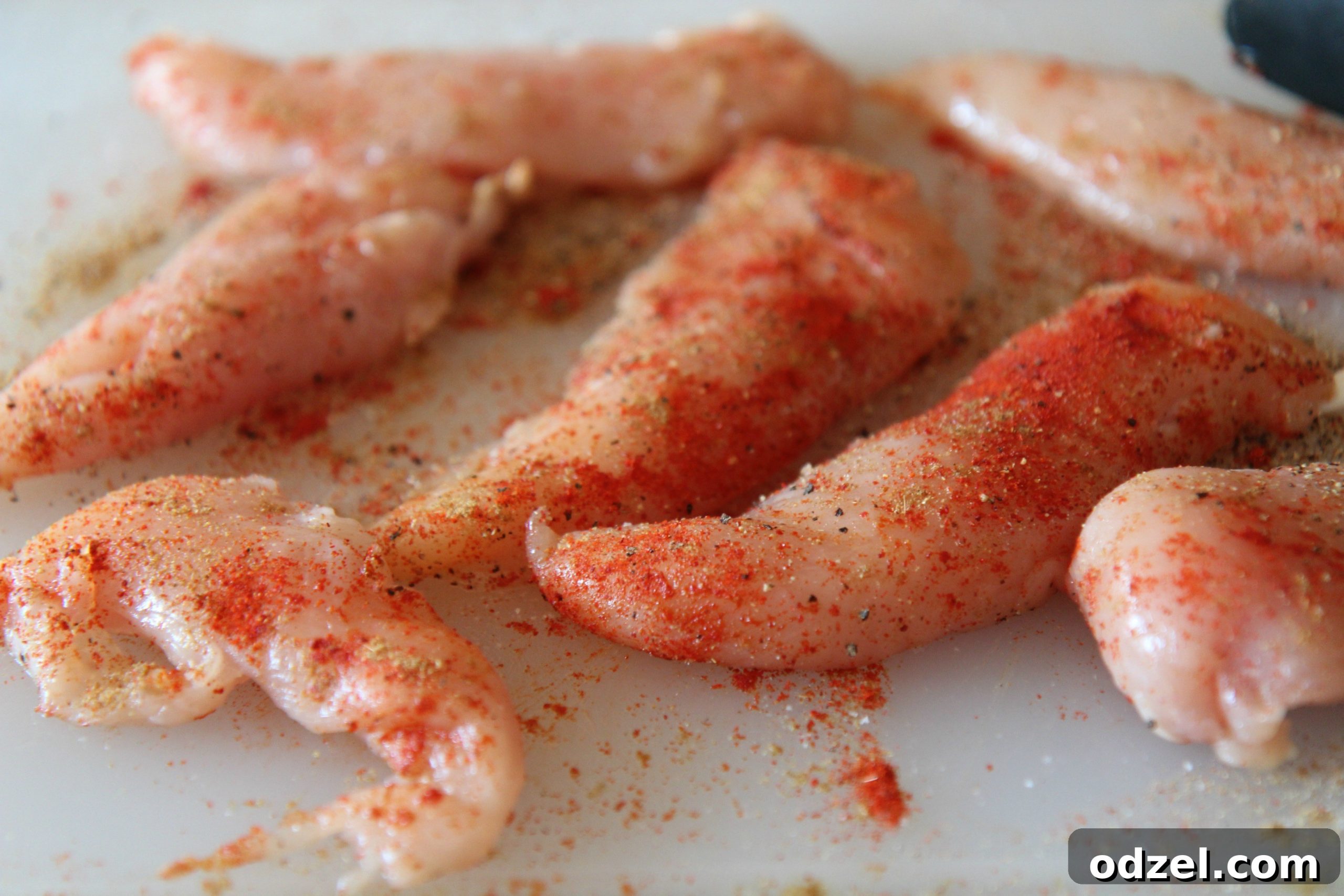 Season the chicken with a homemade fajita seasoning for extra flavor.
