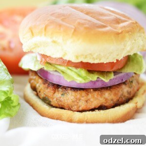A cooked salmon burger patty on a plate.