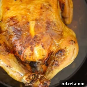 Cuban butter roast chicken in a cast iron skillet.