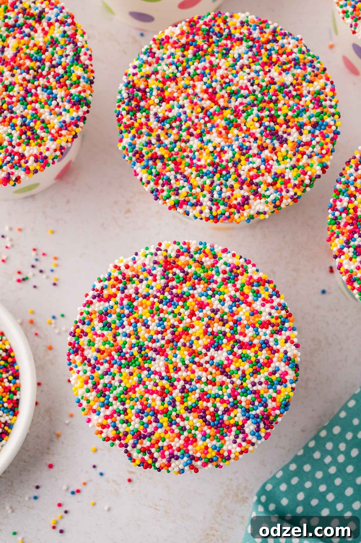 Copycat Dot Cakes Recipe: Make Classic Mini Cake Bites at Home 2 Two dot cakes up close.