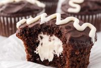 Gooey Marshmallow-Filled Chocolate Cupcakes