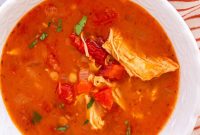 Comforting Chicken, Tomato and Lentil Soup Recipe