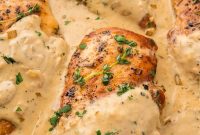 Creamy Boursin Chicken Recipe with Garlic Herb Sauce