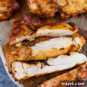 sliced air fryer boneless chicken thighs.